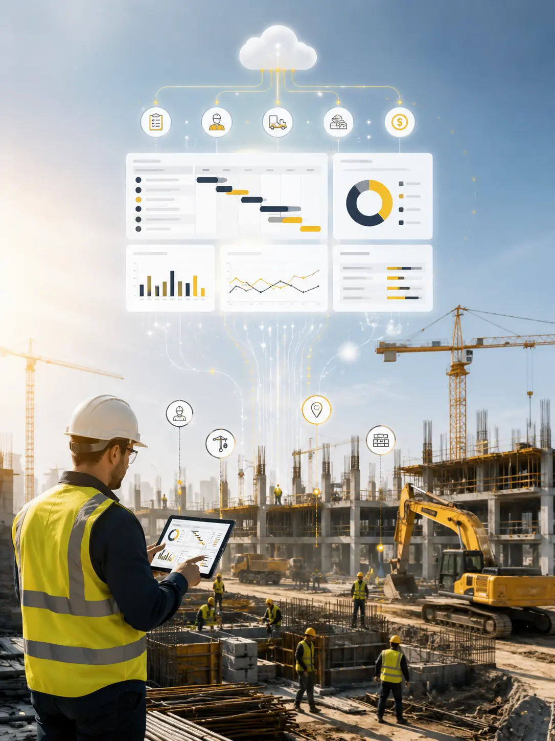 O-MEGA Web ile sahadan merkeze proje ve şantiye kontrol akışı