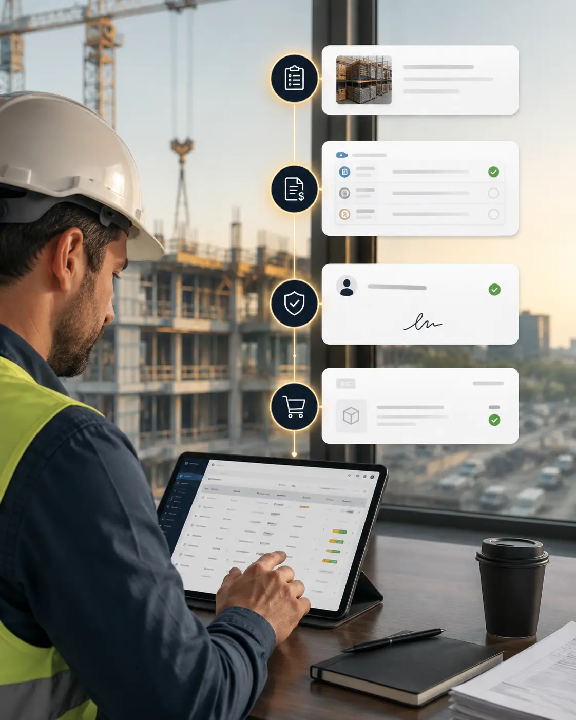 O-MEGA Web satınalma operasyon akışı talep teklif karşılaştırma onay sipariş ve teslimat takibi