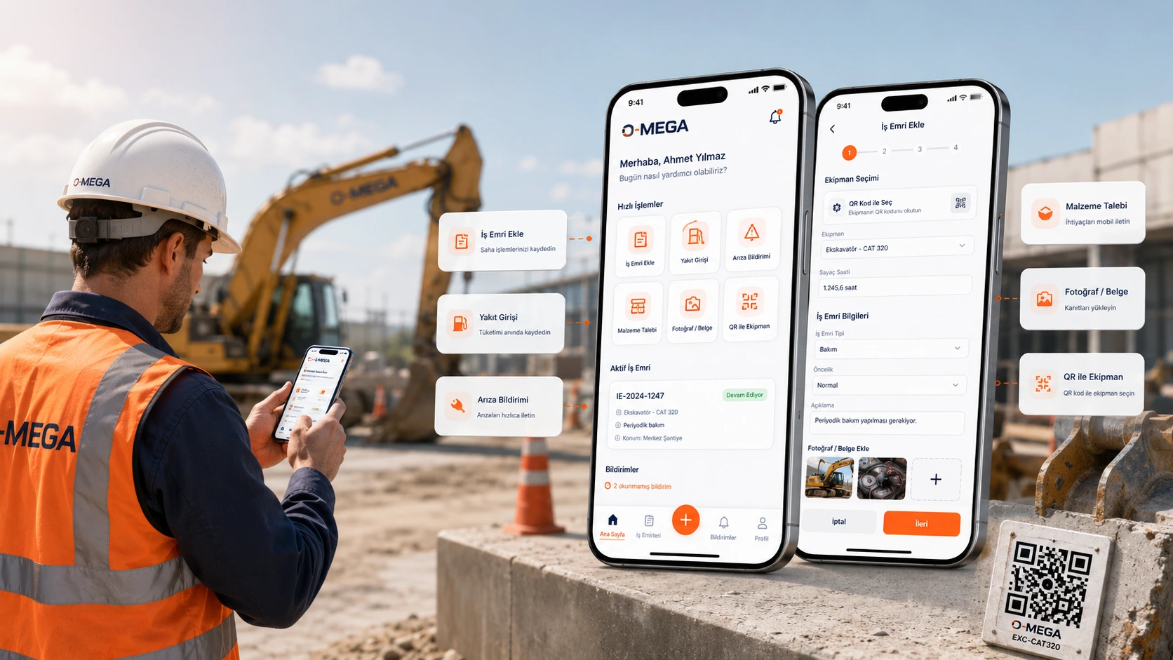 O-MEGA mobil saha uygulaması